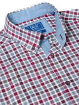 DG’s Drifter Brushed Cotton Check Shirt Red/Grey Northern Ireland