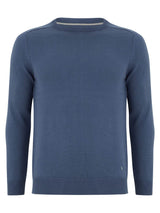 DG’s Drifter Round Neck Cotton Blend Jumper Mid Blue Northern
