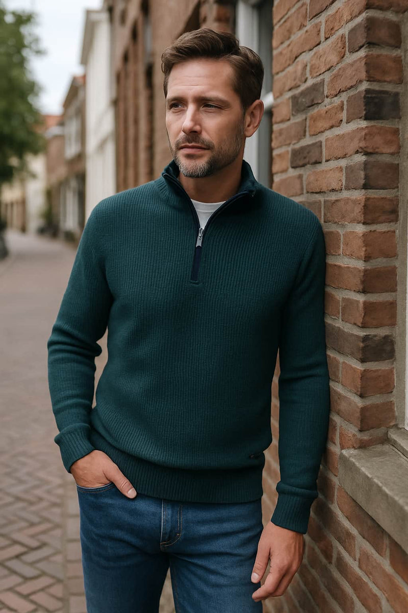 DG’s Drifter Half Zip Sweater Dark Green Northern Ireland Belfast