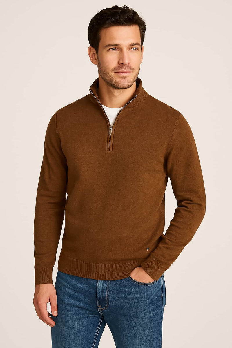 DG’s Drifter Half Zip Sweatshirt Camel Northern Ireland Belfast