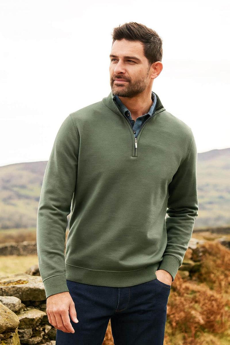 DG’s Drifter Half Zip Sweatshirt Light Green Northern Ireland Belfast