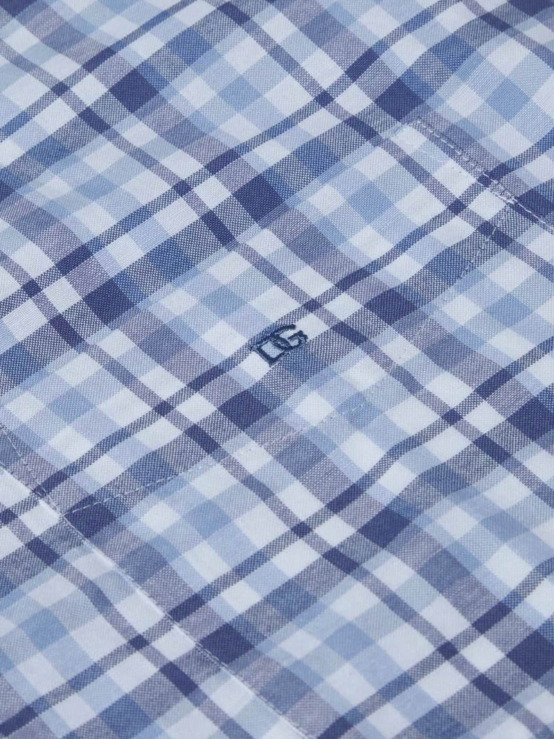 DG’s Drifter Ivano Short Sleeve Check Shirt Light Blue Northern