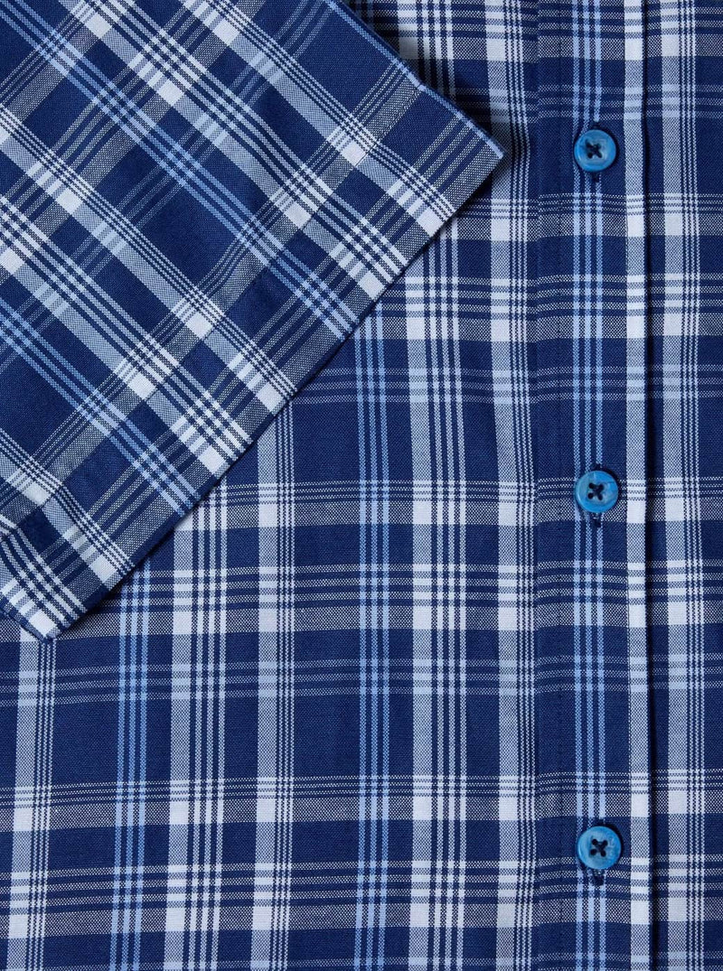 DG’s Drifter Ivano Short Sleeve Check Shirt Navy Northern Ireland