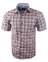 DG’s Drifter Ivano Short Sleeve Check Shirt Red/Navy Northern Ireland