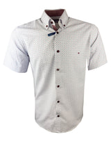 DG’s Drifter Ivano Short Sleeve Print Shirt Red/Blue Northern Ireland