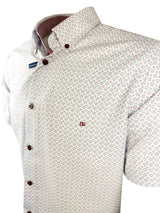 DG’s Drifter Ivano Short Sleeve Print Shirt Red/Blue Northern Ireland