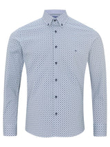 DG’s Drifter Long Sleeve Geometric Print Shirt Blue Northern Ireland