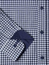 DG’s Drifter Long Sleeve Shirt Navy & White Gingham Northern Ireland