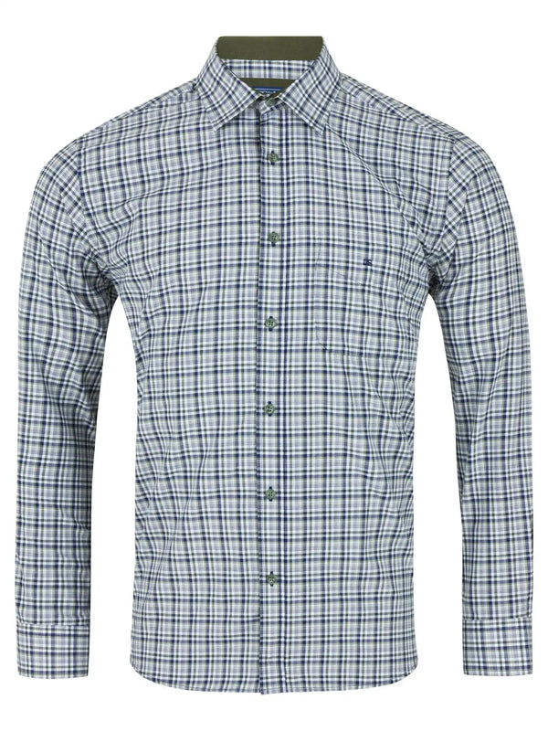 DG’s Drifter LS Check Shirt 14658/36 Green/Blue Northern Ireland