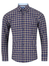 DG’s Drifter LS Check Shirt 14661/46 Brown/Navy Northern Ireland