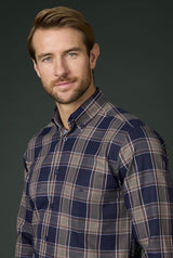 DG’s Drifter LS Check Shirt Ivano Navy Northern Ireland Belfast