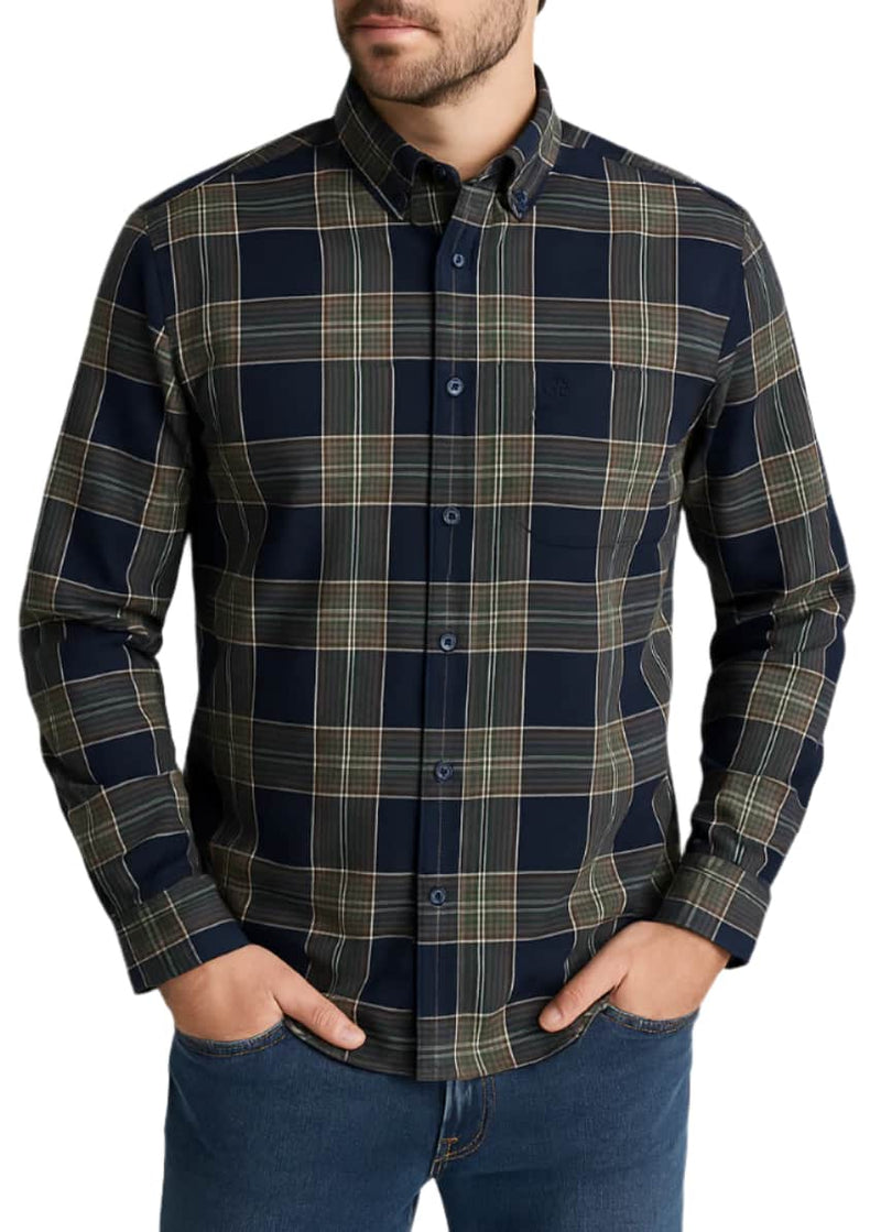 DG’s Drifter LS Check Shirt Ivano Navy Northern Ireland Belfast
