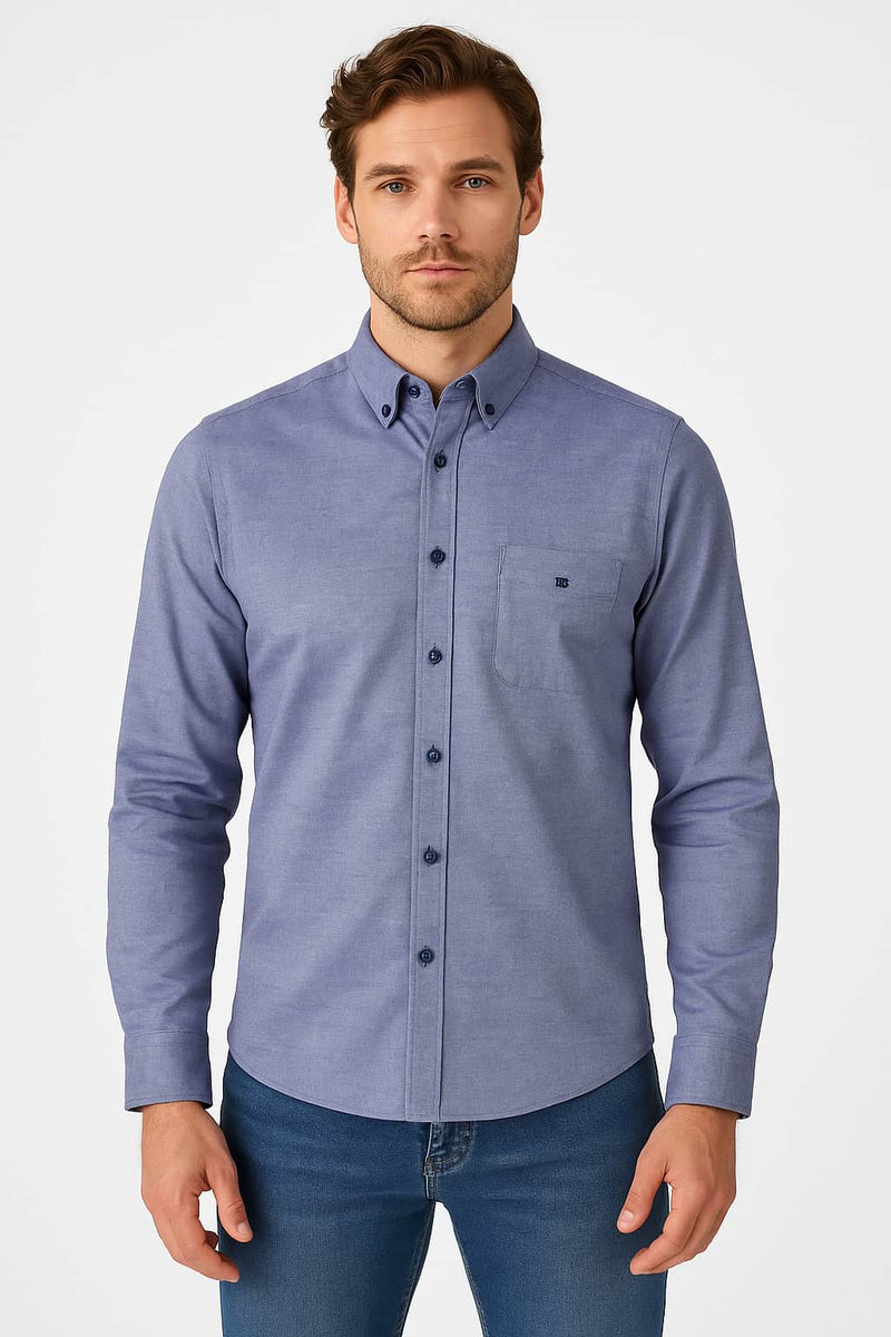 DG’s Drifter LS Oxford Shirt Navy Northern Ireland Belfast