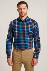 DG’s Drifter Mens Casual Check Shirt Dark Blue Northern Ireland