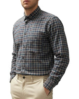 DG’s Drifter Mens Casual Check Shirt Navy/Burgundy/Blue Northern