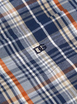 DG’s Drifter Mens Casual Check Shirt Navy & Orange Northern Ireland