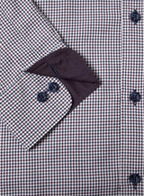 DG’s Drifter Mens Casual Houndstooth Shirt Dark Purple Northern