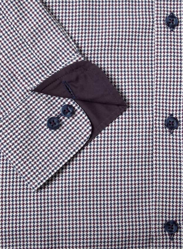 DG’s Drifter Mens Casual Houndstooth Shirt Dark Purple Northern