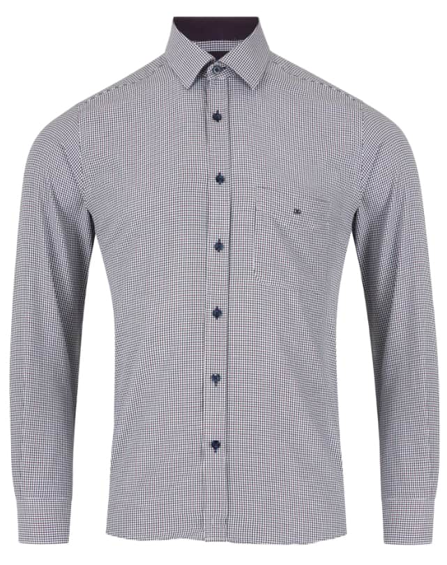 DG’s Drifter Mens Casual Houndstooth Shirt Dark Purple Northern
