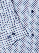 DG’s Drifter Mens Casual Print Shirt Blue Burgundy & White Northern