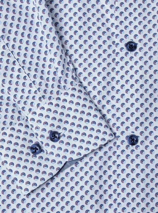 DG’s Drifter Mens Casual Print Shirt Blue Burgundy & White Northern