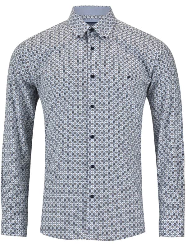 DG’s Drifter Mens Casual Print Shirt Blue & White Northern Ireland