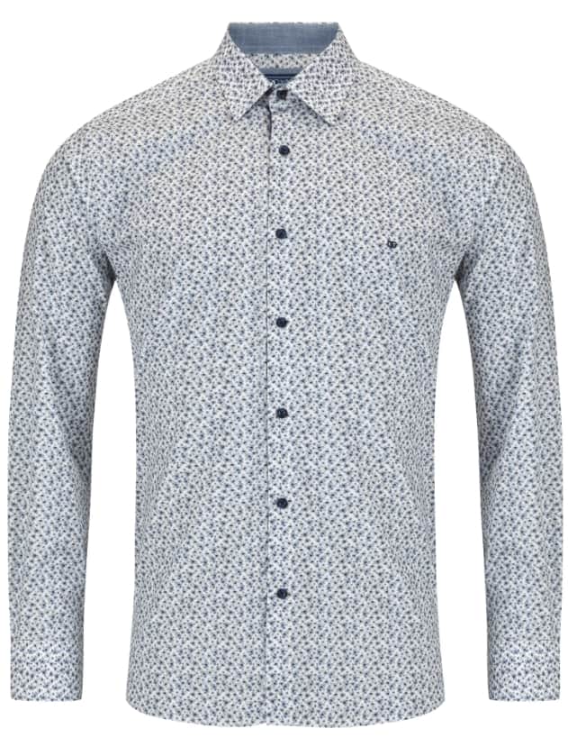 DG’s Drifter Mens Casual Print Shirt Blue & White Northern Ireland