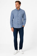 DG’s Drifter Men’s Check Shirt Brushed Cotton Blue Northern Ireland