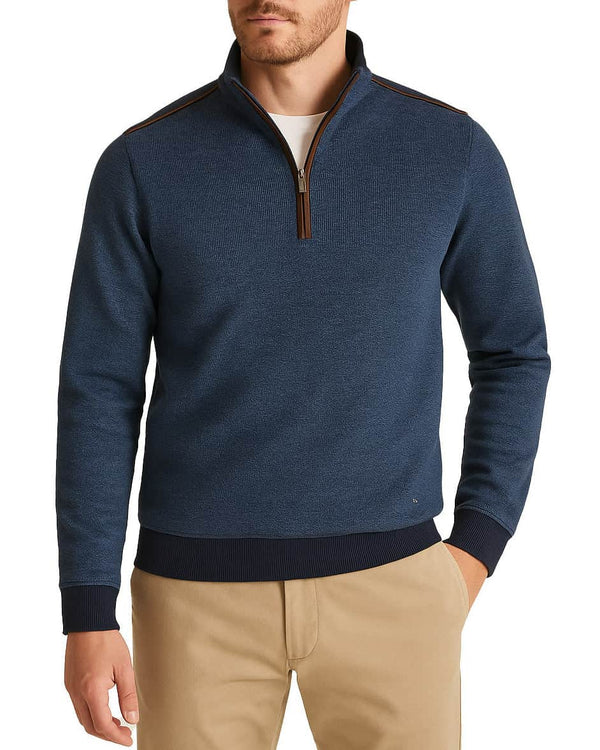 DGs Drifter Mens Half Zip Sweatshirt Airforce Blue Northern Ireland