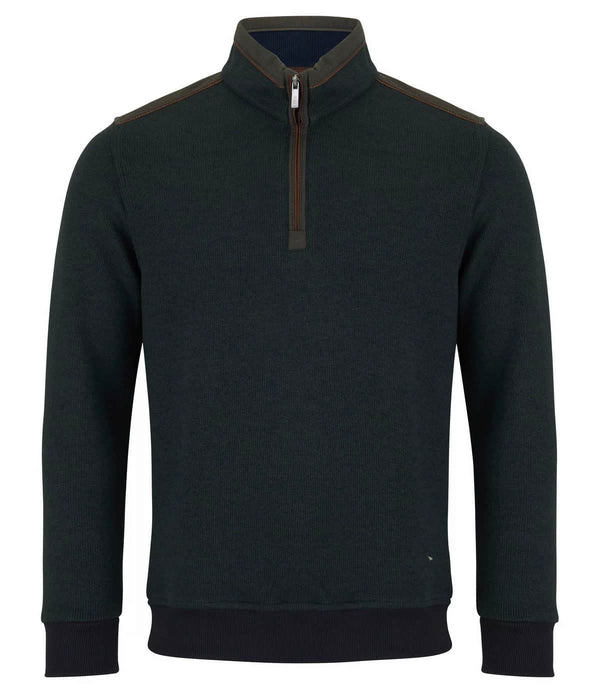 DGs Drifter Mens Half Zip Sweatshirt Dark Green Northern Ireland