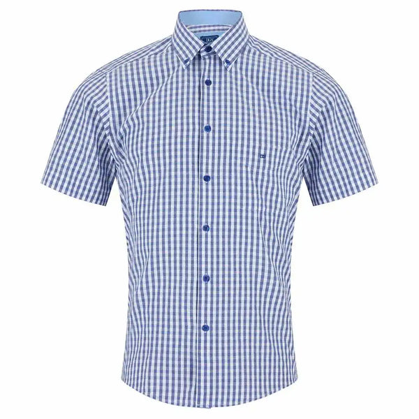 DG’s Drifter Men’s Short Sleeve Check Shirt 14438SS-23 Blue