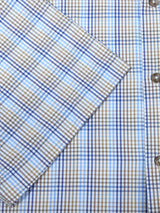 DG’s Drifter Mens Short Sleeve Check Shirt 14607SS - 42 Caramel