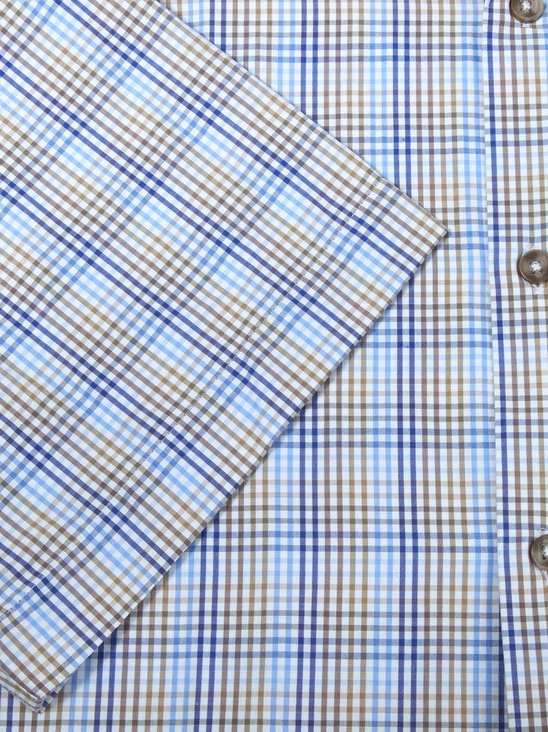 DG’s Drifter Mens Short Sleeve Check Shirt 14607SS - 42 Caramel