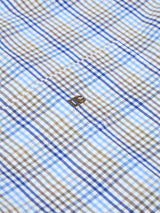 DG’s Drifter Mens Short Sleeve Check Shirt 14607SS - 42 Caramel