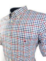 DG’s Drifter Mens Short Sleeve Check Shirt 14714SS - 16 Red