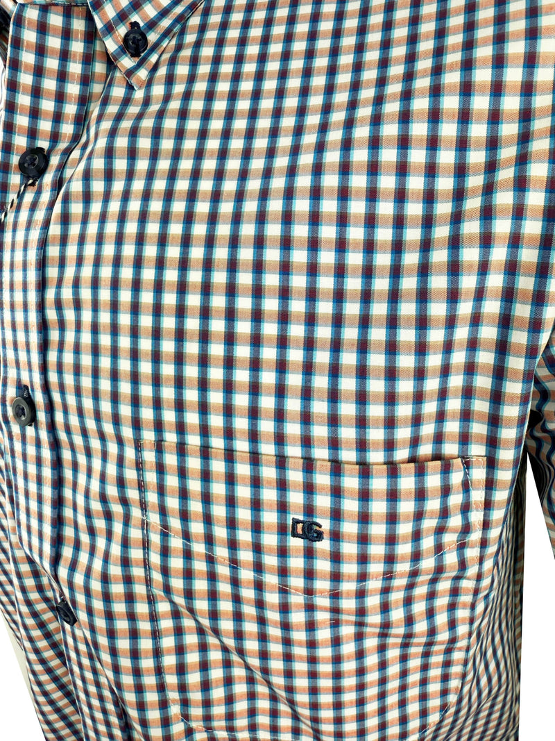 DG’s Drifter Mens Short Sleeve Check Shirt Red/Navy Northern Ireland