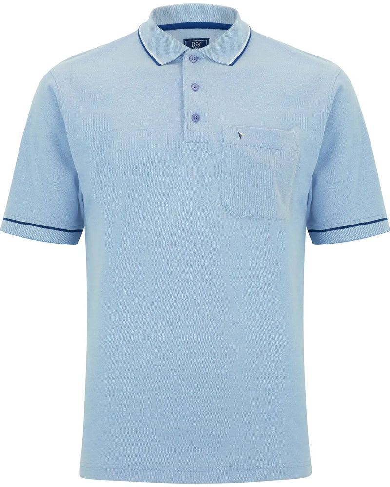 DG’S Drifter Mens Short Sleeve Polo Shirt 55104 23 Sky Blue