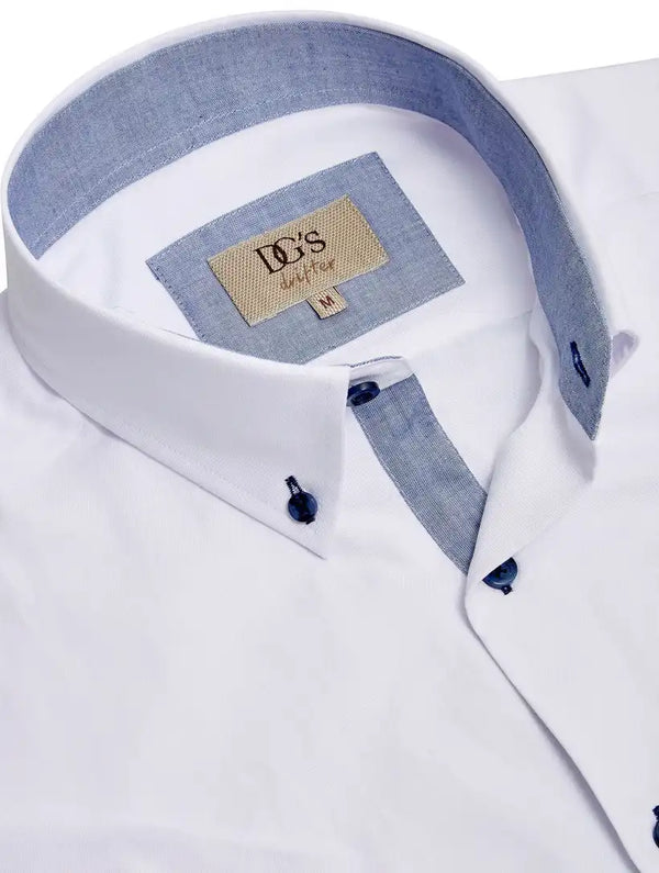 DG’s Drifter Men’s Short Sleeve Shirt 15178SS 01 White Ballynahinch