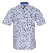 DG’s Drifter Mens Short Sleeve Shirt Floral Blue Northern Ireland
