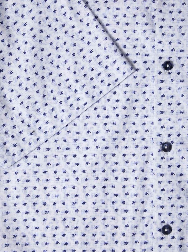 DG’s Drifter Mens Short Sleeve Shirt Floral Dark Blue Northern