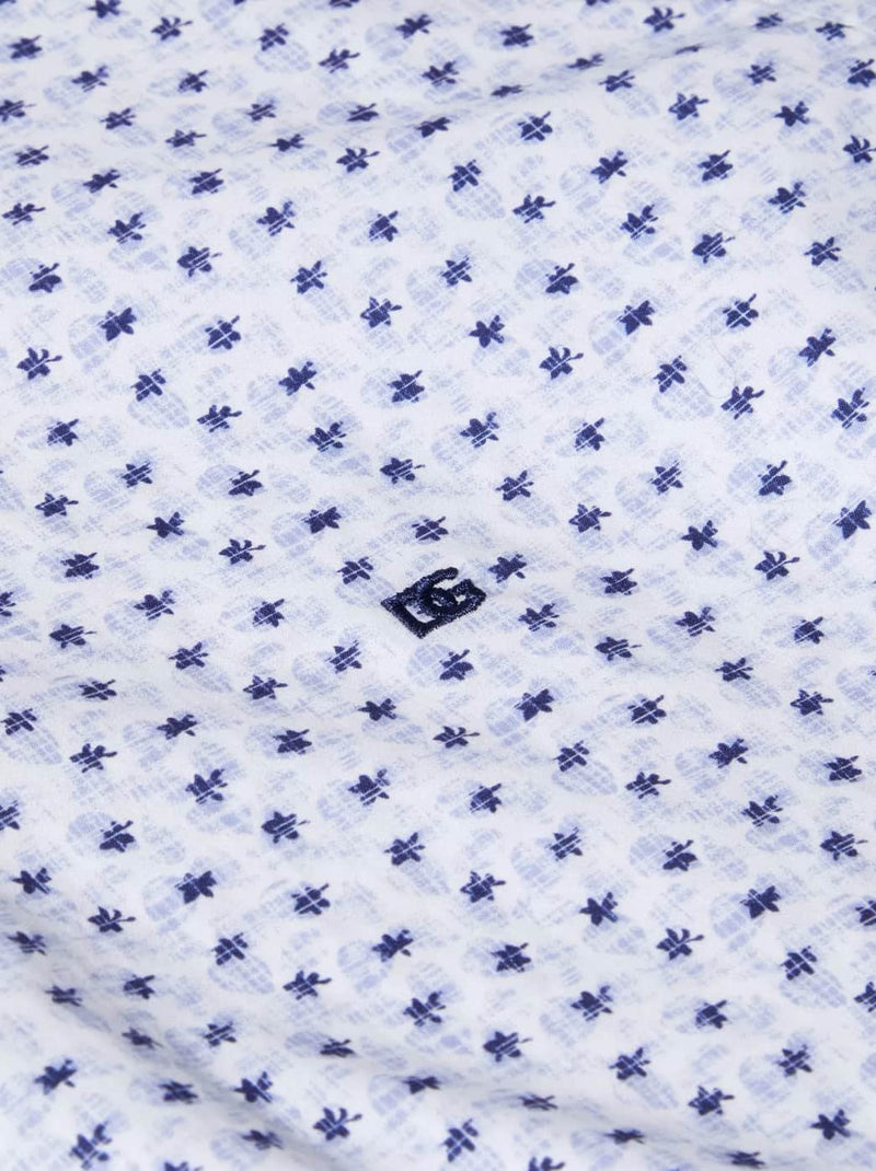 DG’s Drifter Mens Short Sleeve Shirt Floral Dark Blue Northern