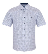 DG’s Drifter Mens Short Sleeve Shirt Floral Dark Blue Northern