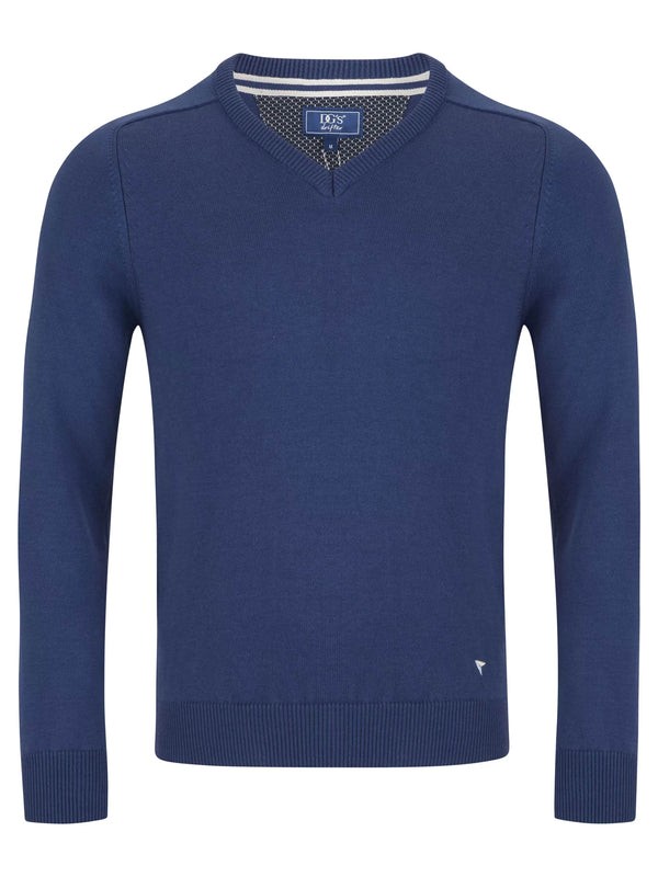 DG’s Drifter Mens V-Neck Sweater Blue Northern Ireland Belfast