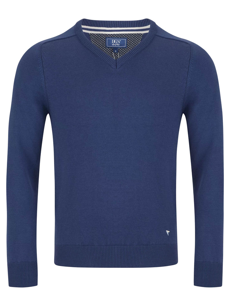 DG’s Drifter Mens V-Neck Sweater Blue Northern Ireland Belfast