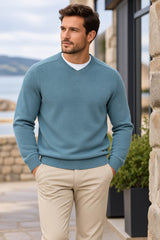 DG’s Drifter Mens V-Neck Sweater Light Blue Northern Ireland Belfast
