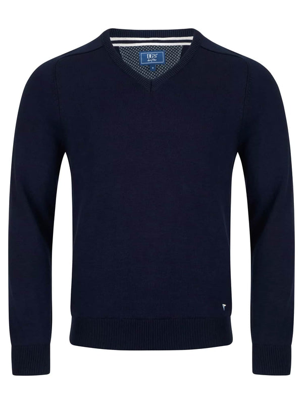 DG’s Drifter Mens V-Neck Sweater Navy Northern Ireland Belfast