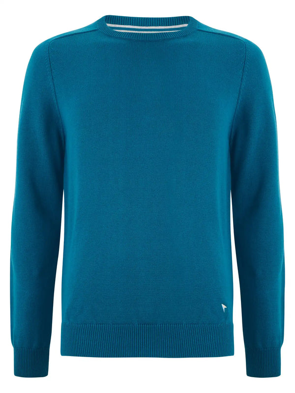 DG’s Drifter Round Neck Cotton Blend Jumper Petrol Blue - 