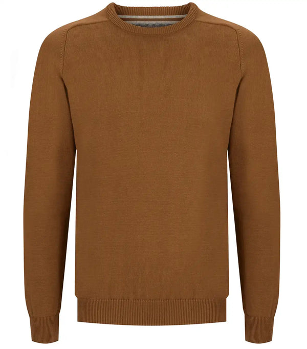 DG's Drifter Round Neck Cotton Blend Jumper Tan