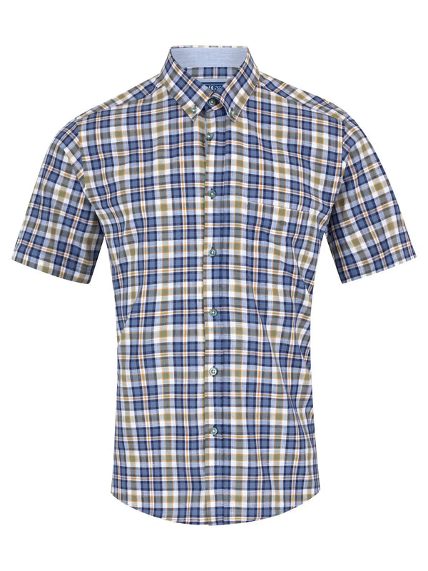 DG’s Drifter Short Sleeve Check Shirt Blue/Green Northern Ireland