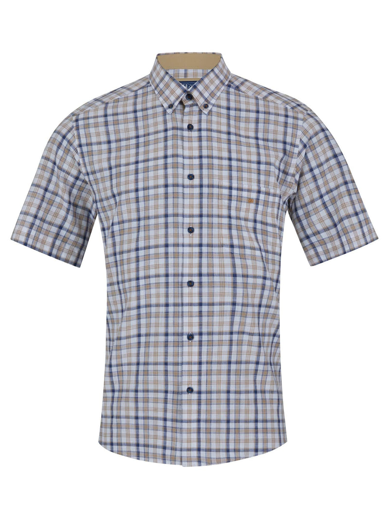 DG’s Drifter Short Sleeve Check Shirt Tan Northern Ireland Belfast